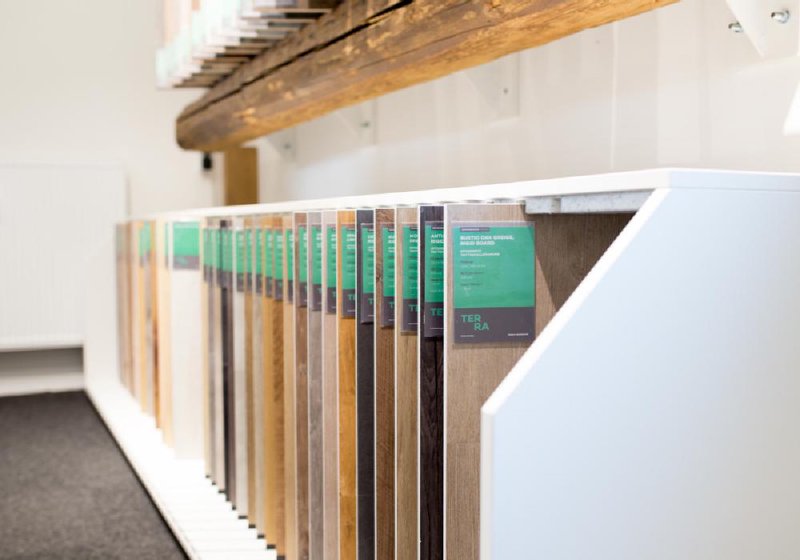 Terra Ausstellung mit Parkettmustern
